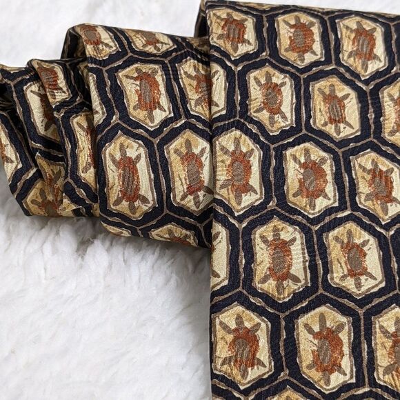 Vintage Men's 100% Silk Tie Abstract Print - By KASPER - Picture 9 of 15